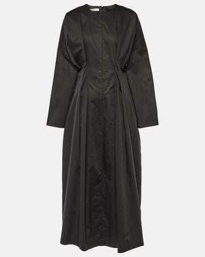 Co. Gathered Tton Midi Dress - Black
