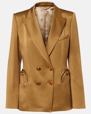 Blazé Milano Charmer Double-Breasted Blazer - Brown