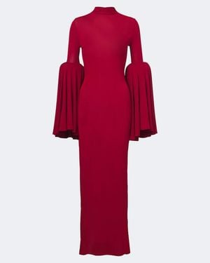 Jean Paul Gaultier Pleated Gown - Red