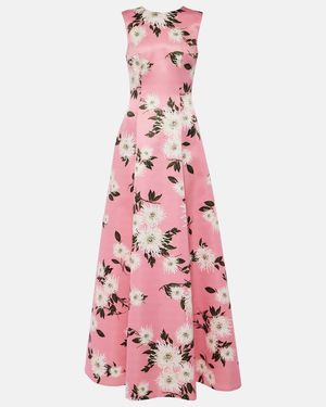 Emilia Wickstead Nodin Floral Taffeta Gown - Pink