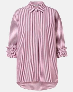 Max Mara Striped Cotton Poplin Shirt - Pink