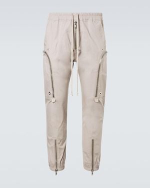 Rick Owens Bauhaus Cotton-Blend Poplin Cargo Trousers - Natural