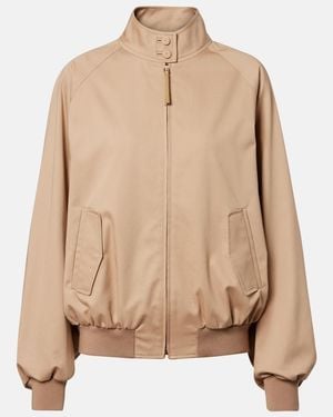 Gabriela Hearst Wynne Cotton Bomber Jacket - Natural