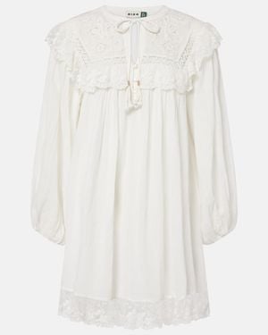 RIXO London Minikleid Inez Aus Baumwolle - Weiß