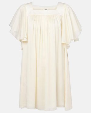 Chloé Ro33 Silk Minidress - Natural