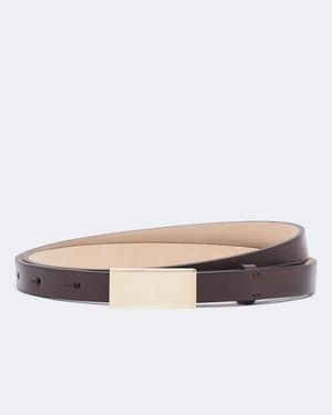 Victoria Beckham Portofino Mirror Leather Belt - Red