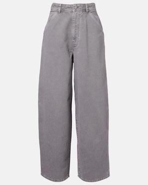 Lemaire High-Rise Wide-Leg Jeans - Gray