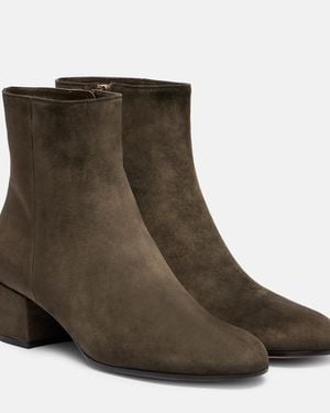Gianvito Rossi Joelle 45 Suede Ankle Boots - Green