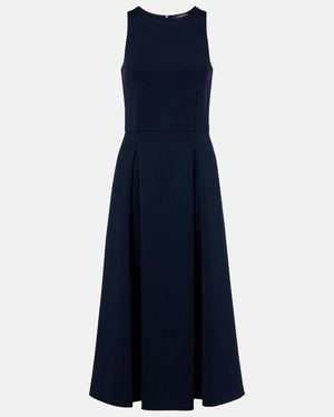 Max Mara Cannone Cotton-Blend Jersey Midi Dress - Blue