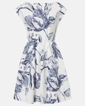 Erdem Mini Dress With Floral Print - Blue