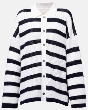 Jardin Des Orangers Striped Cashmere Cardigan - Blue