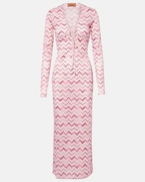 Missoni Lame Midi Dress - Pink