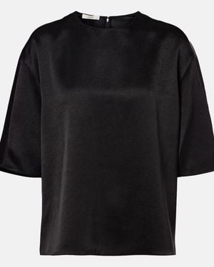 Vince Satin T-Shirt - Black