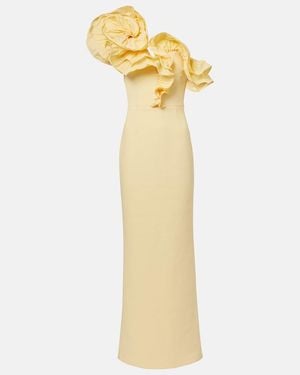 Rebecca Vallance Lulu One-Shoulder Crepe Maxi Dress - Metallic