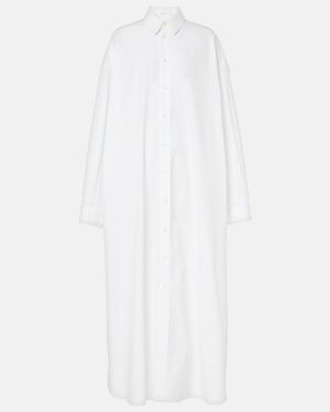 Wardrobe NYC Oversized Cotton Shirtdress - White