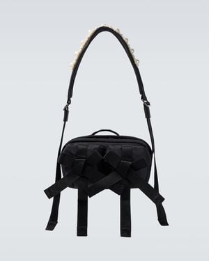 Simone Rocha Verzierte Schultertasche Classic Bow - Schwarz