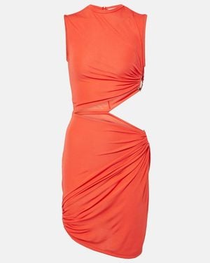 Christopher Esber Bezel Embellished Midi Dress - Red