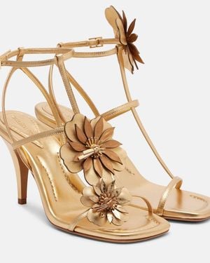 Zimmermann Belara Metallic Leather Sandals