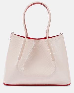 Christian Louboutin Cabarock Mini Leather Tote Bag - White