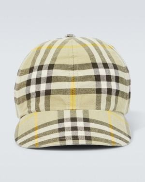 Burberry Baseballcap Check Aus Baumwolle - Mettallic