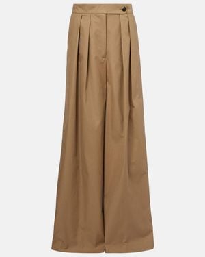 Dries Van Noten Low-Rise Cotton Twill Wide-Leg Pants - Natural