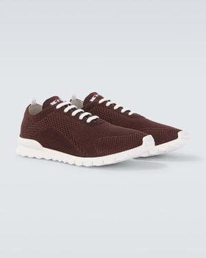 Kiton Sneakers Aus Strick - Braun