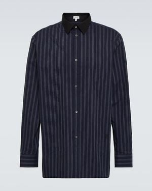 Loewe Striped Cotton Poplin Shirt - Blue