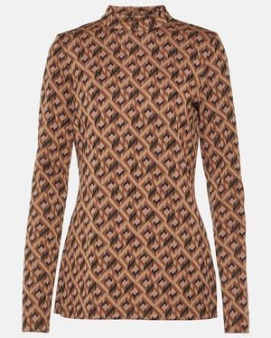 Diane von Furstenberg Bedrucktes Top Birdie - Braun