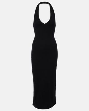 Nili Lotan Stevie Cotton Jersey Midi Dress - Black