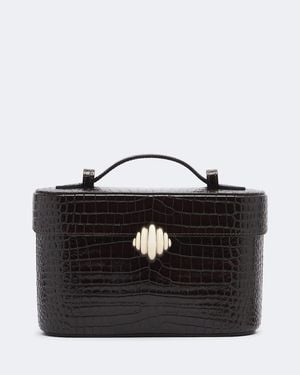 Aquazzura Schultertasche Belgravia Small Aus Leder - Schwarz