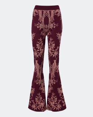 Etro Wool-Blend Jacquard Flared Pants