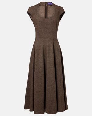 Ralph Lauren Maisey Wool, Silk, And Cashmere Midi Dress - Brown