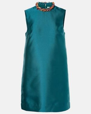 ALÉMAIS Beaded Minidress - Blue