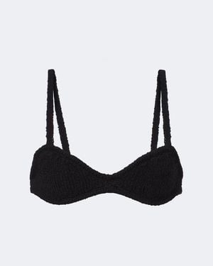 AYA MUSE Kena Knitted Cotton Bra Top - Black