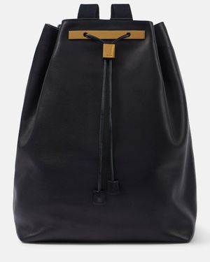 The Row Backpack 11 Leather Backpack - Black