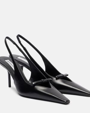 Victoria Beckham 75 Leather Slingback Court Shoes - Black