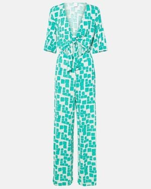 Max Mara Papiri Jersey Jumpsuit - Blue