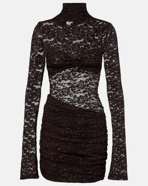 Bananhot Francisca Floral Lace Minidress - Black