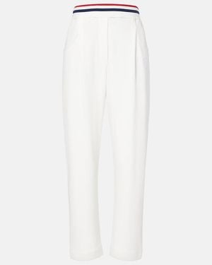 Brunello Cucinelli Cotton-Blend Tapered Pants - White