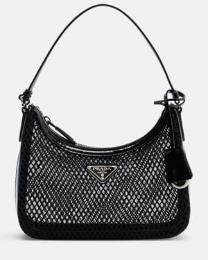 Prada Re-Edition 2005 Mini Mesh Shoulder Bag - Black