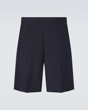 Prada Bermuda-Shorts Aus Wolle Und Mohair - Blau