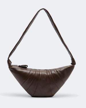 Lemaire Croissant Medium Leather Crossbody Bag - Brown