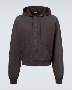AURALEE Cotton Jersey Hoodie - Black