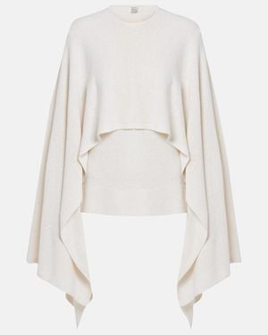 TOTEME Knitted Silk Cape - White