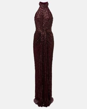 Jenny Packham Whisper Embellished Gown - Purple