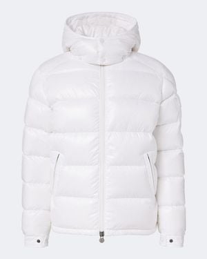 Moncler Maya Hooded Down Jacket - White