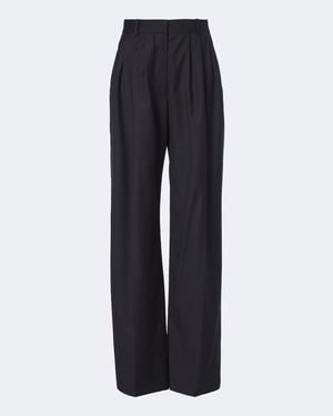 The Row Daniela Virgin Wool Wide-Leg Pants - Blue