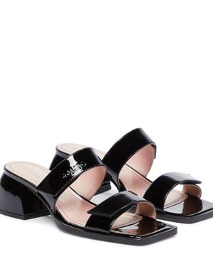 NODALETO Bulla Sl 45 Patent Leather Sandals - Black