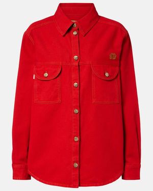 Blazé Milano Hemdjacke Berber Aus Denim - Rot