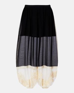 Zimmermann Roselight Cotton And Silk Balloon Trousers - Black